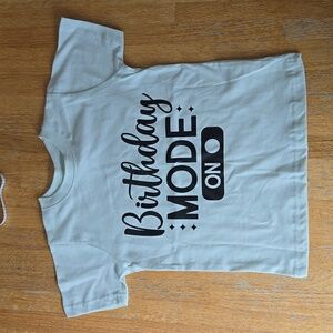 Pale green Short Sleeve Birthday Mode T-Shirt  size 3